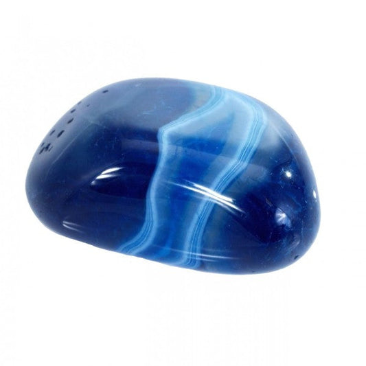 Pierre roulée d’agate bleue de 10 à 20 g