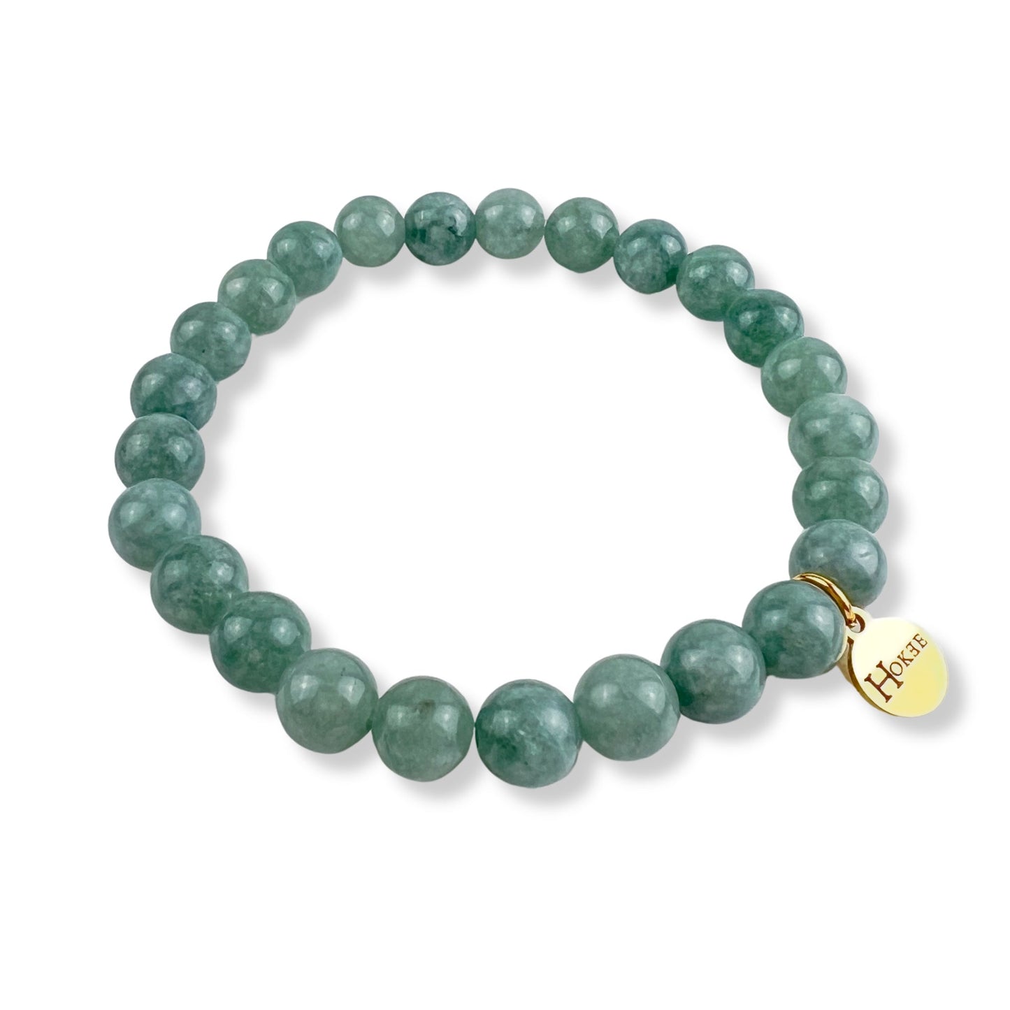 Bracelet BASIC Jade de Birmanie Gold Hokee Minéraux