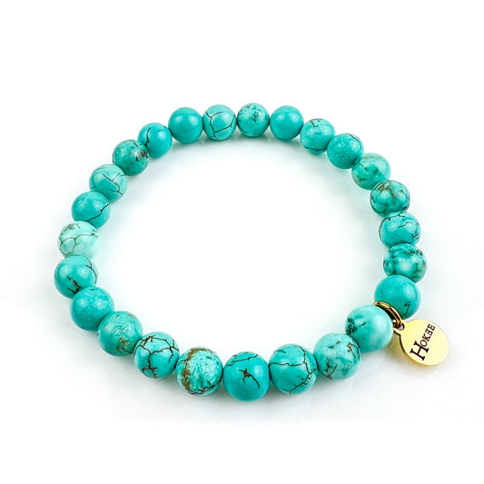 Bracelet BASIC Turquoise Gold Hokee Minéraux