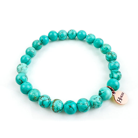 Bracelet BASIC Turquoise Rose Gold Hokee Minéraux