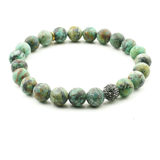 🧚🏼 ENFANT – Bracelet CANOPÉE Turquoise Africaine Noire Hokee Paris
