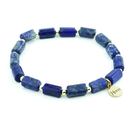 Bracelet SUMER Lapis-Lazuli Gold – Clarté – Confiance – Équilibre Hokee Minéraux