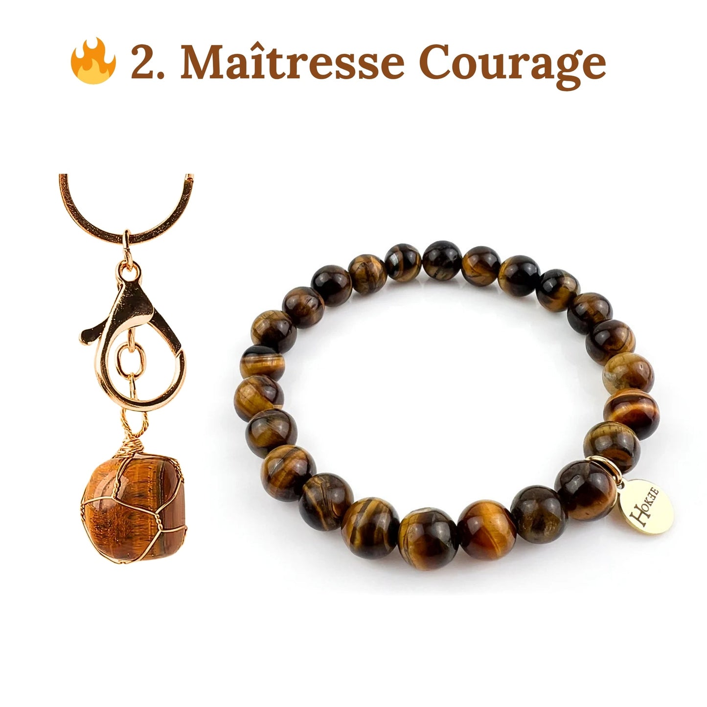 Set Maîtresse Courage – Œil de Tigre Hokee Minéraux