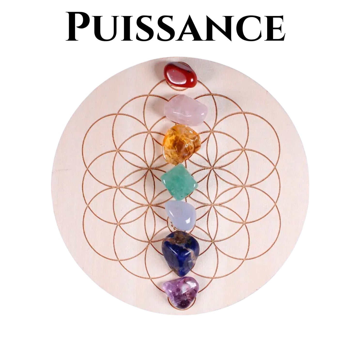 Plateau Équilibrant des 7 Chakras Hokee Minéraux