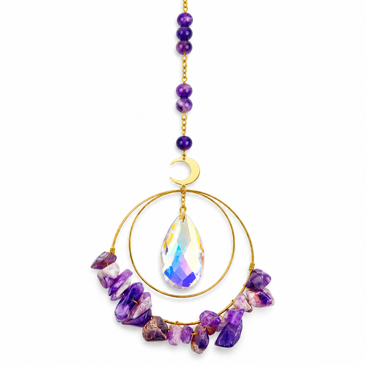 Attrape-soleil améthyste naturelle Lumière Violette HOKEE