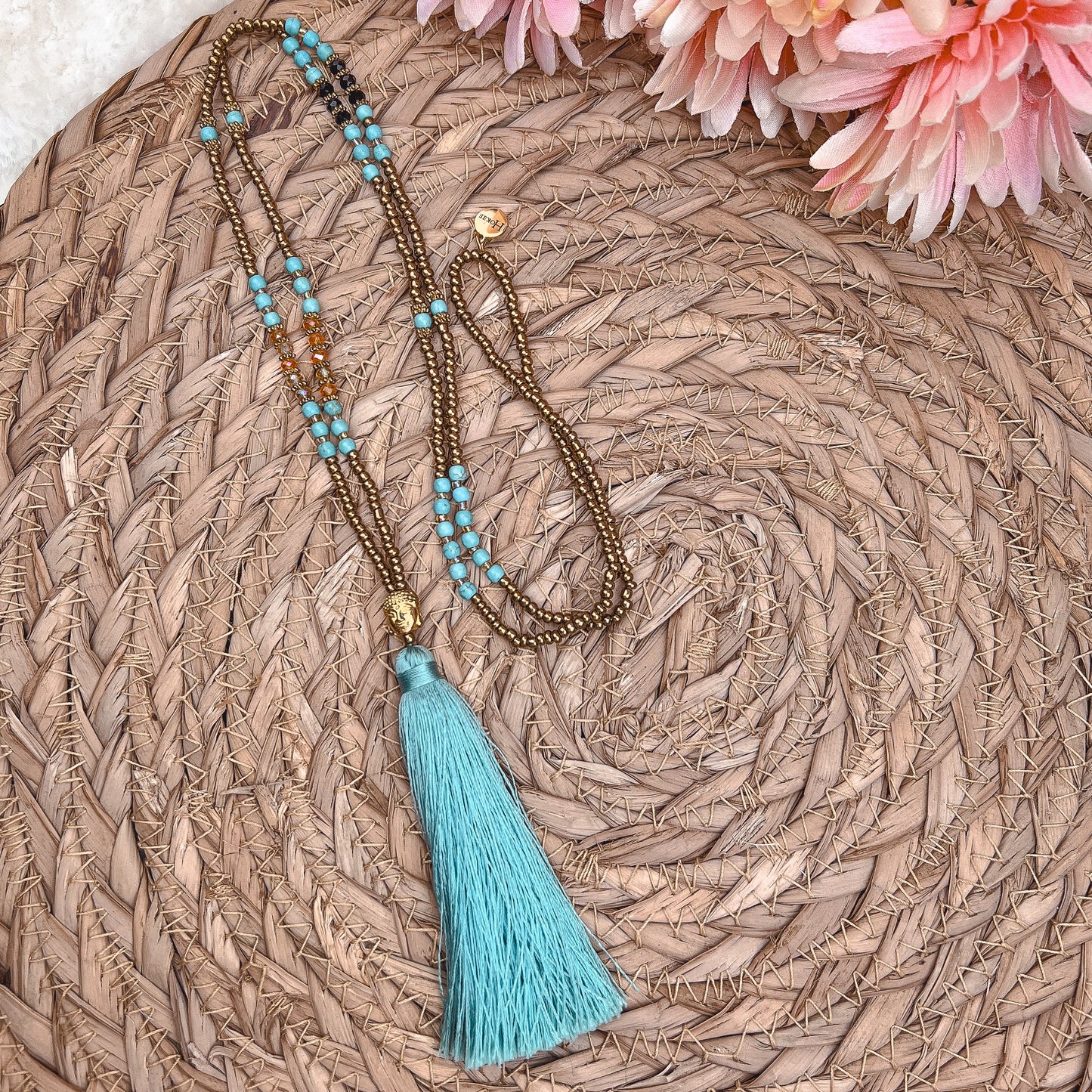 Mala Bouddha – Turquoise Hokee Minéraux