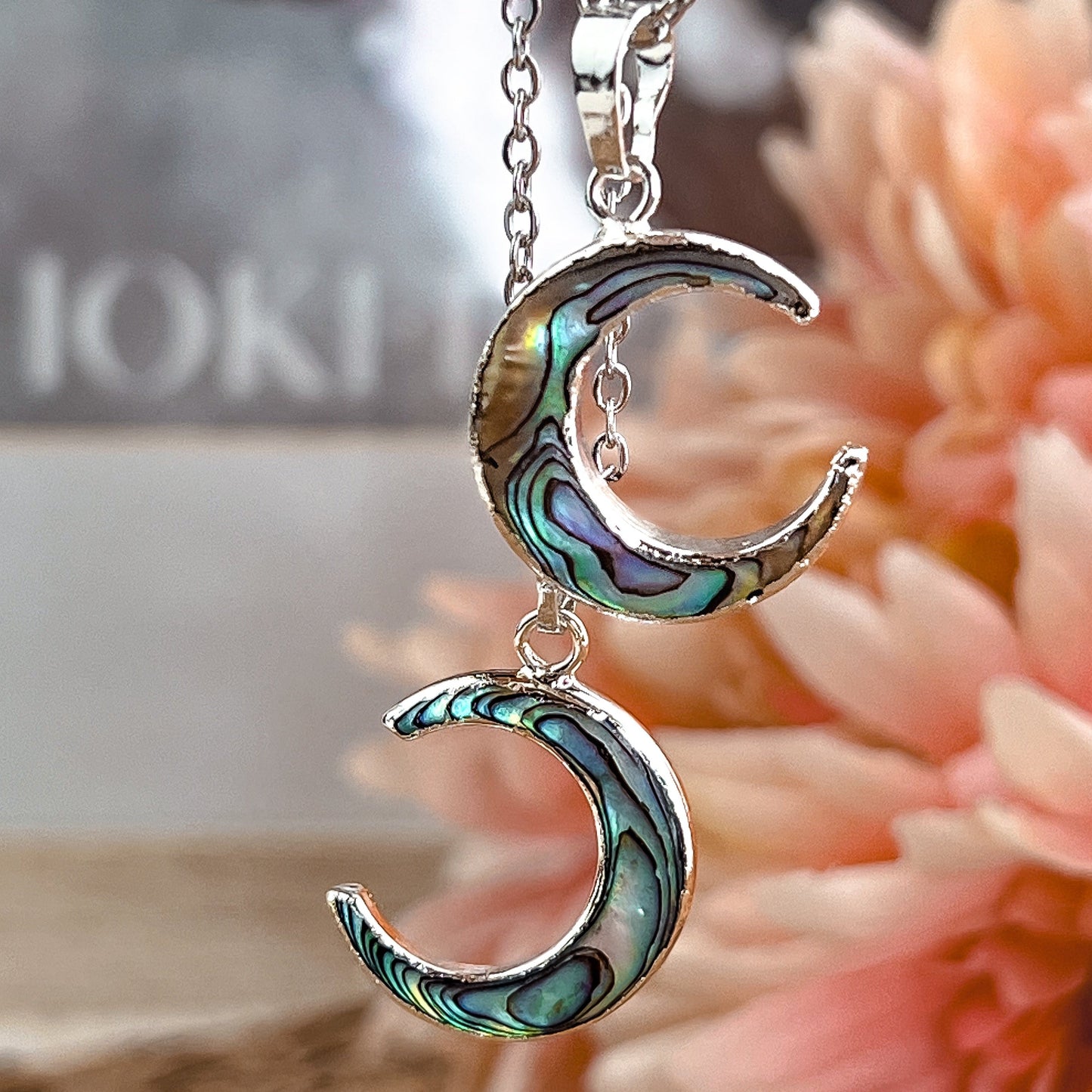 Collier LOUNA Abalone Argent Hokee Minéraux