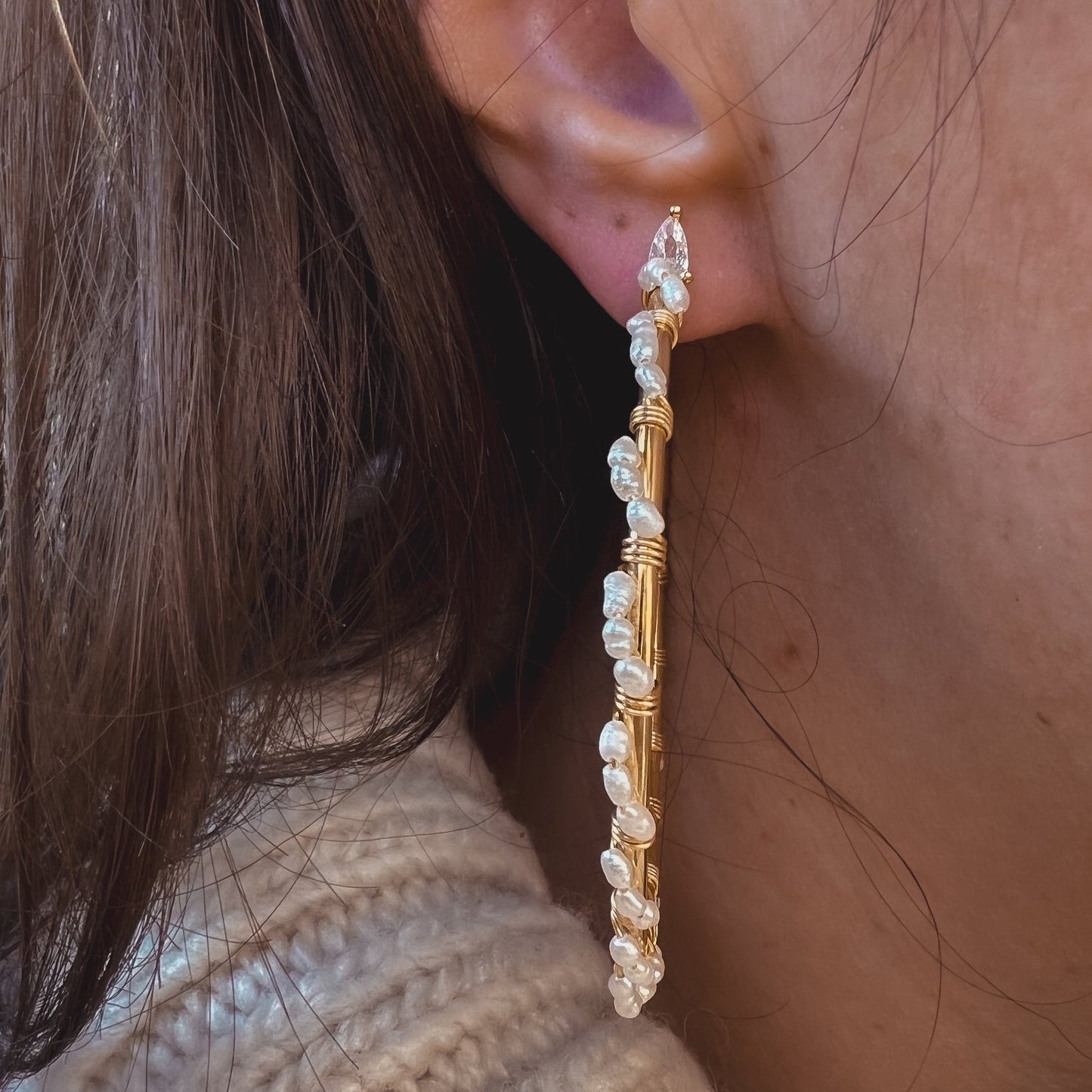 Créoles NATIVE Nacre Gold Hokee Minéraux