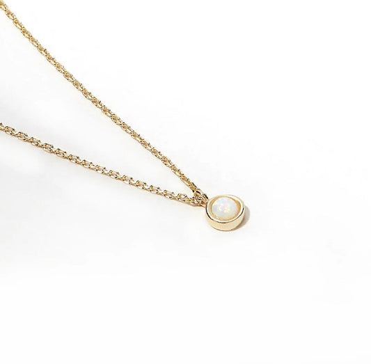 Collier FAIRY avec pendentif irisé et finition gold