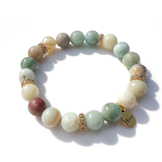 Bracelet ROMY Amazonite Gold Hokee Minéraux