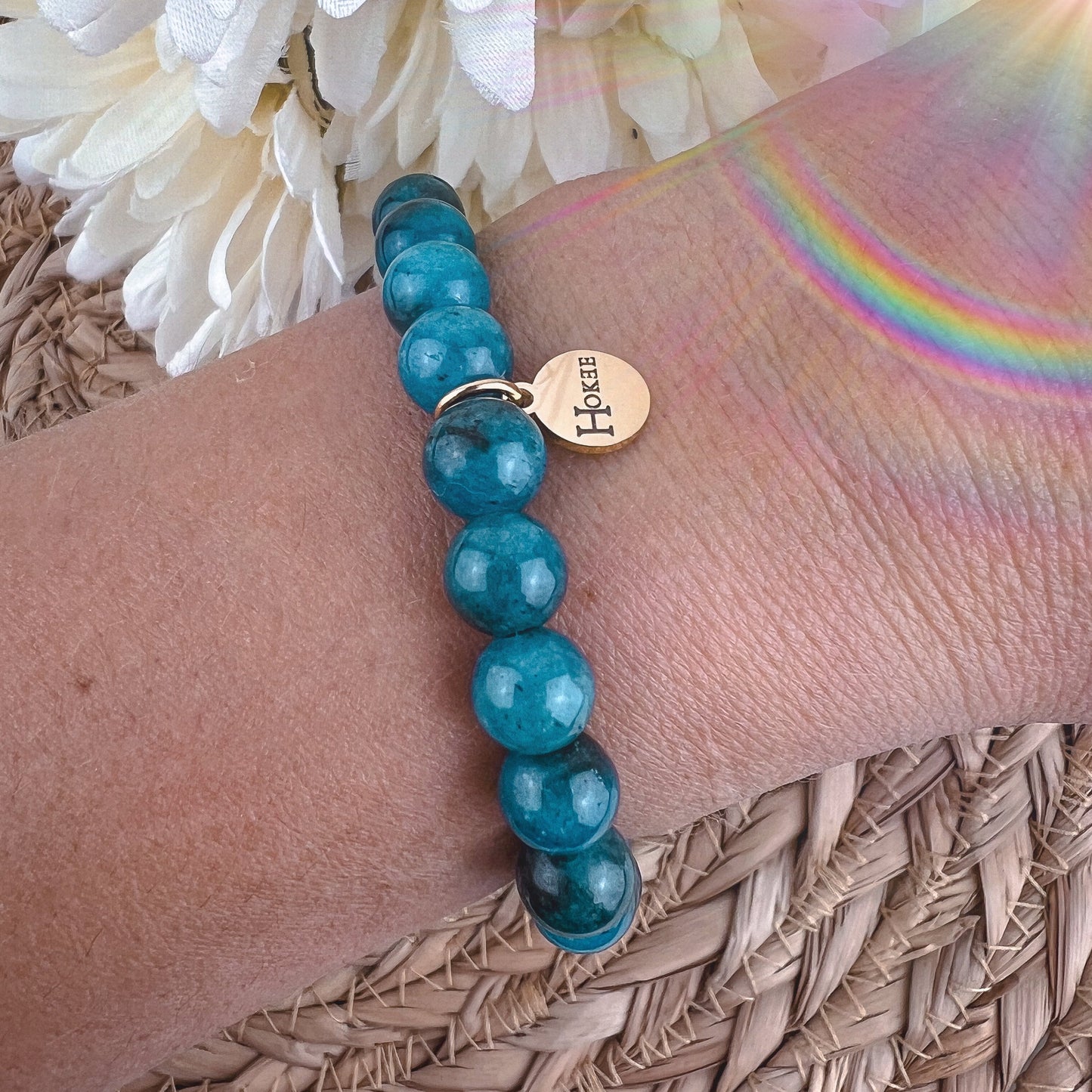 Bracelet BASIC Apatite Silver Hokee Minéraux