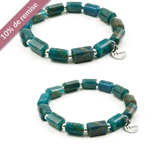 Set SUMER Mère/Fille – Apatite Silver Hokee Minéraux