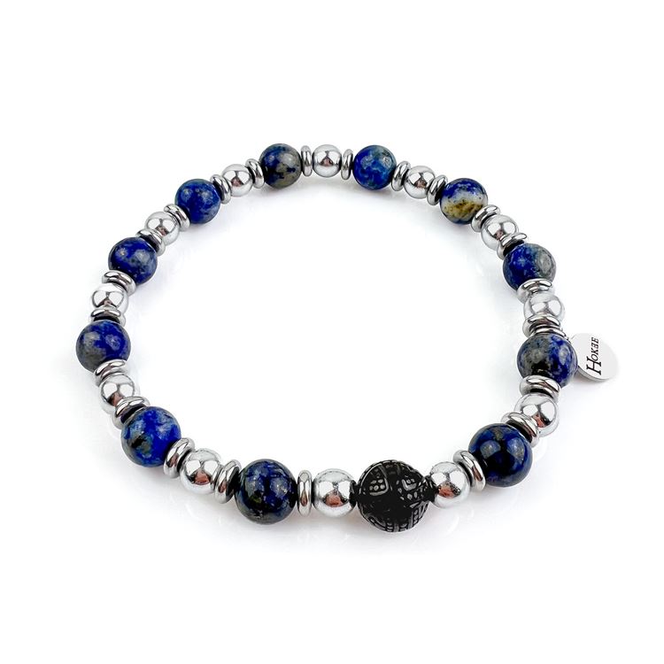 Bracelet LOKI Lapis Lazuli Silver Hokee Minéraux