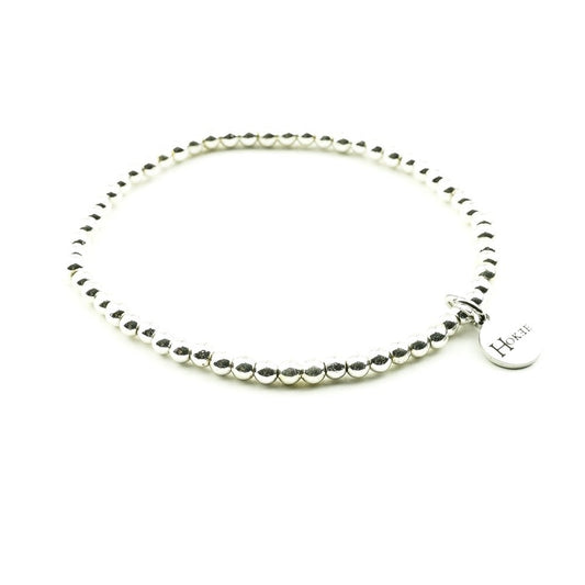 Bracelet enfant EMMA Silver en hématite 3 mm – Hokee Minéraux