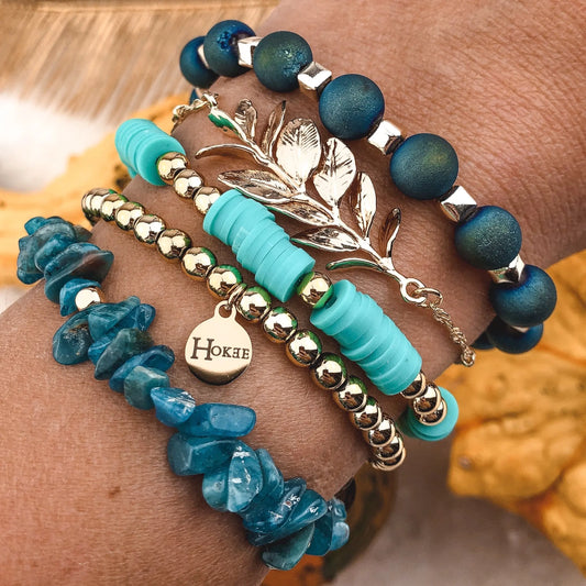 Bracelet ABYSSE Apatite Hokee Minéraux