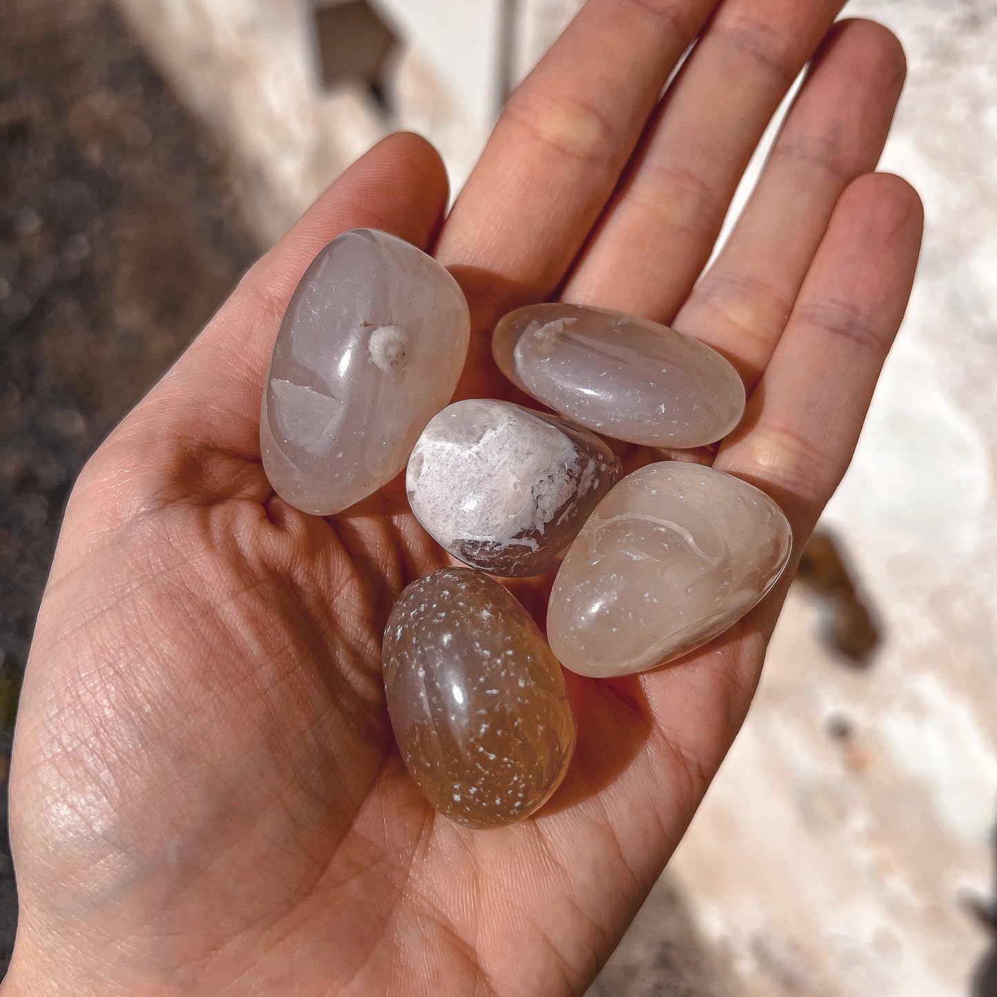 Pierre d'agate roulée Hokee Minéraux