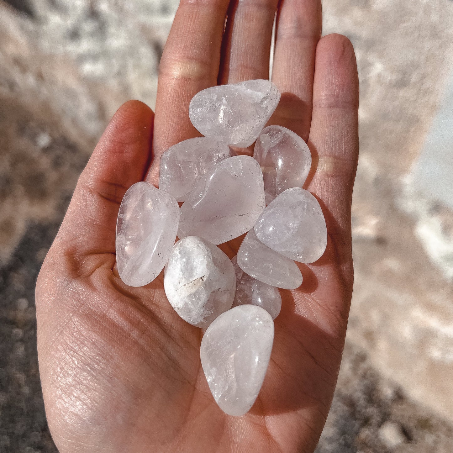 Pierre de cristal de roche roulée Hokee Minéraux