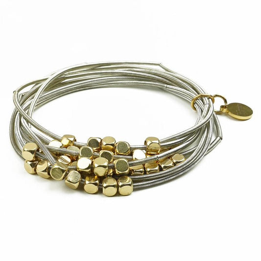 Bracelet ORLA en hématite avec finition gold