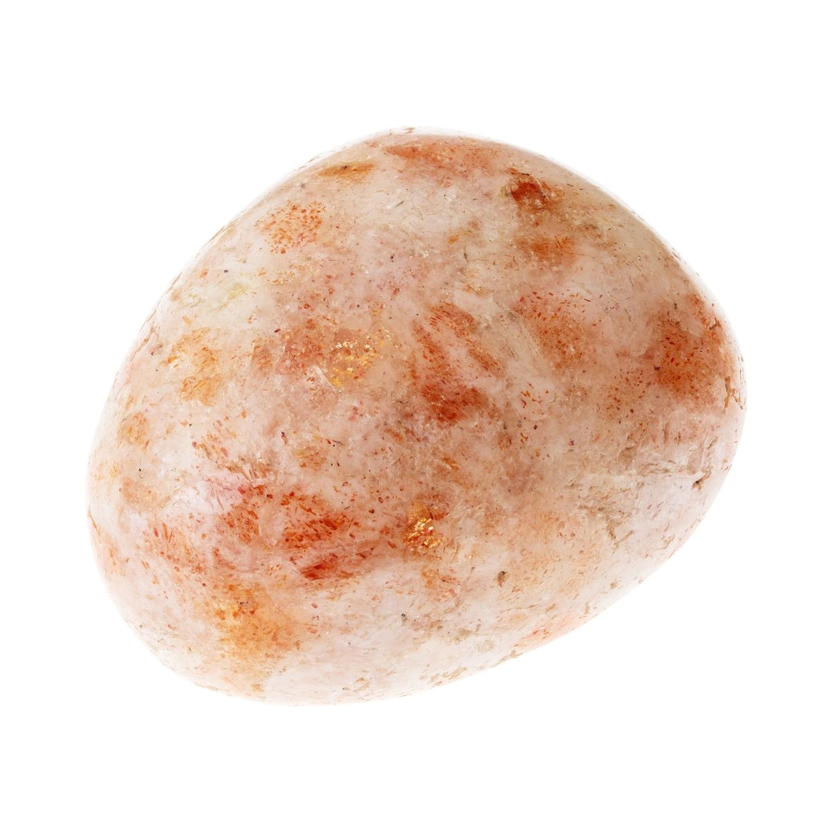 Pierre de soleil naturelle aux reflets dorés et orangés, utilisée en lithothérapie pour la vitalité, la joie et la confiance en soi