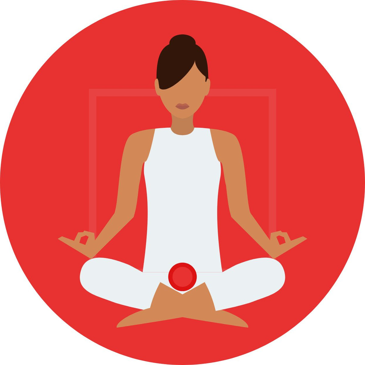 Illustration de méditation centrée sur le chakra racine pour l’ancrage et la stabilité intérieure