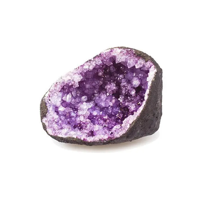 Druse d’améthyste naturelle violette utilisée en lithothérapie pour l’apaisement et la clarté mentale