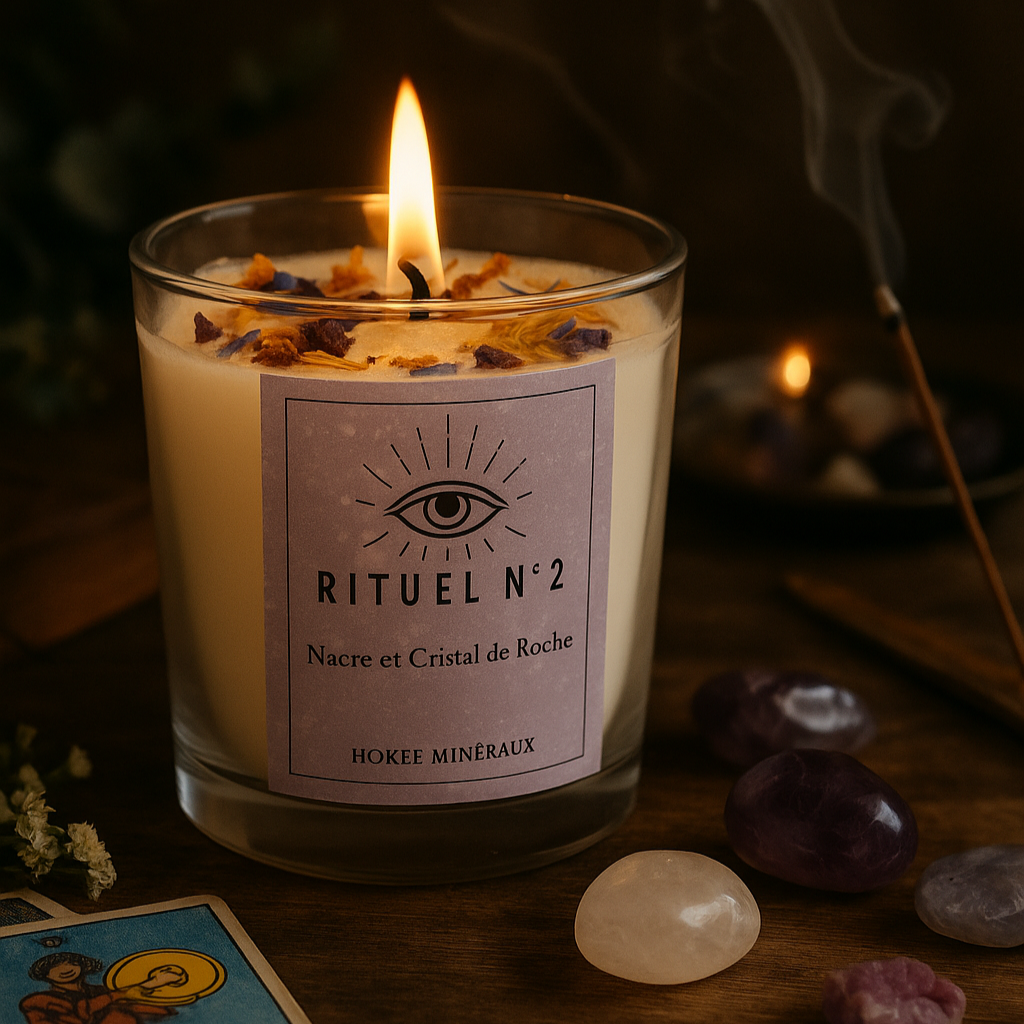 Bougie RITUEL N°2 - CLAIRVOYANCE Hokee Minéraux