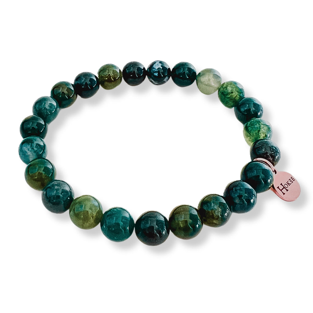 Bracelet BASIC Agate mousse Rose gold