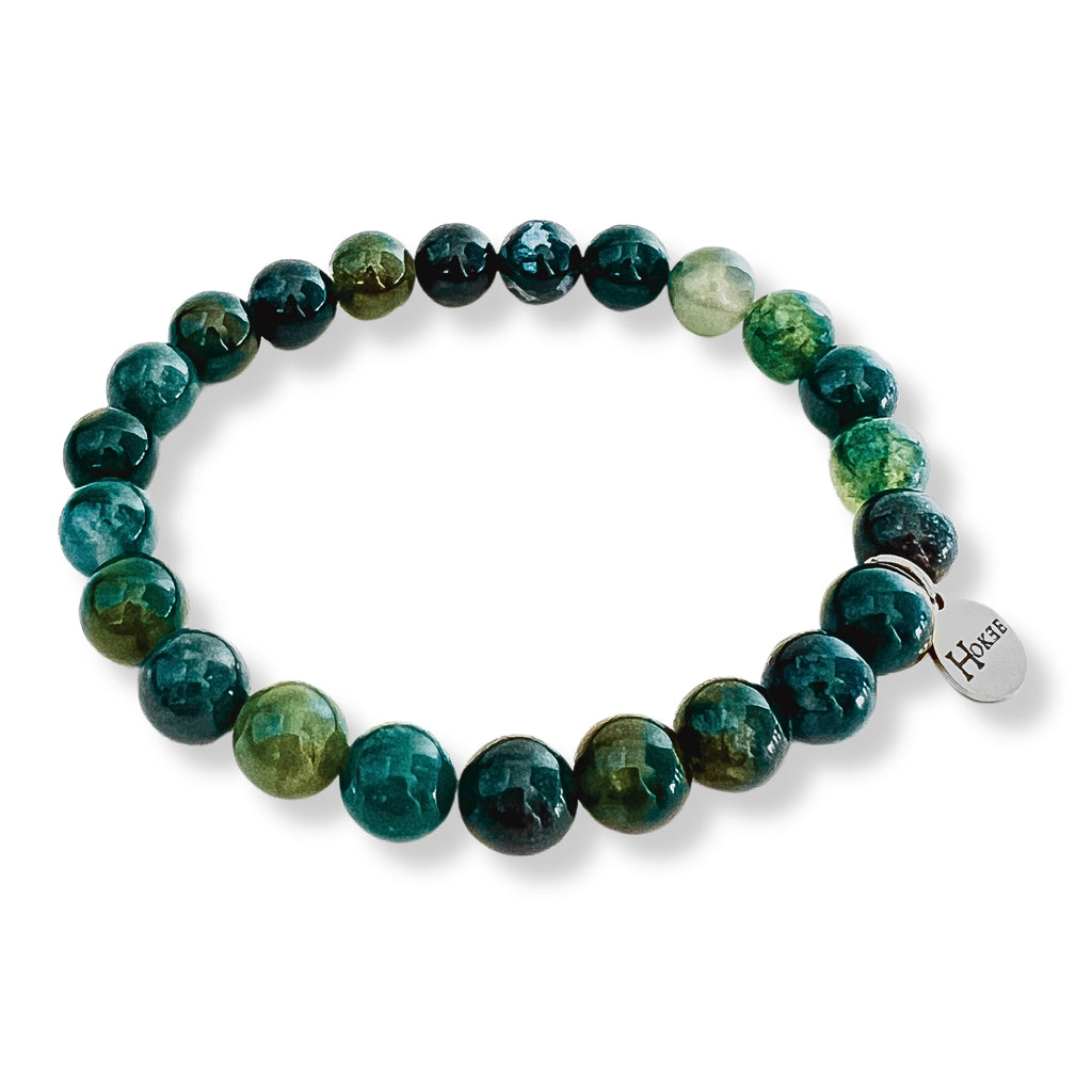 Bracelet BASIC Agate mousse Silver