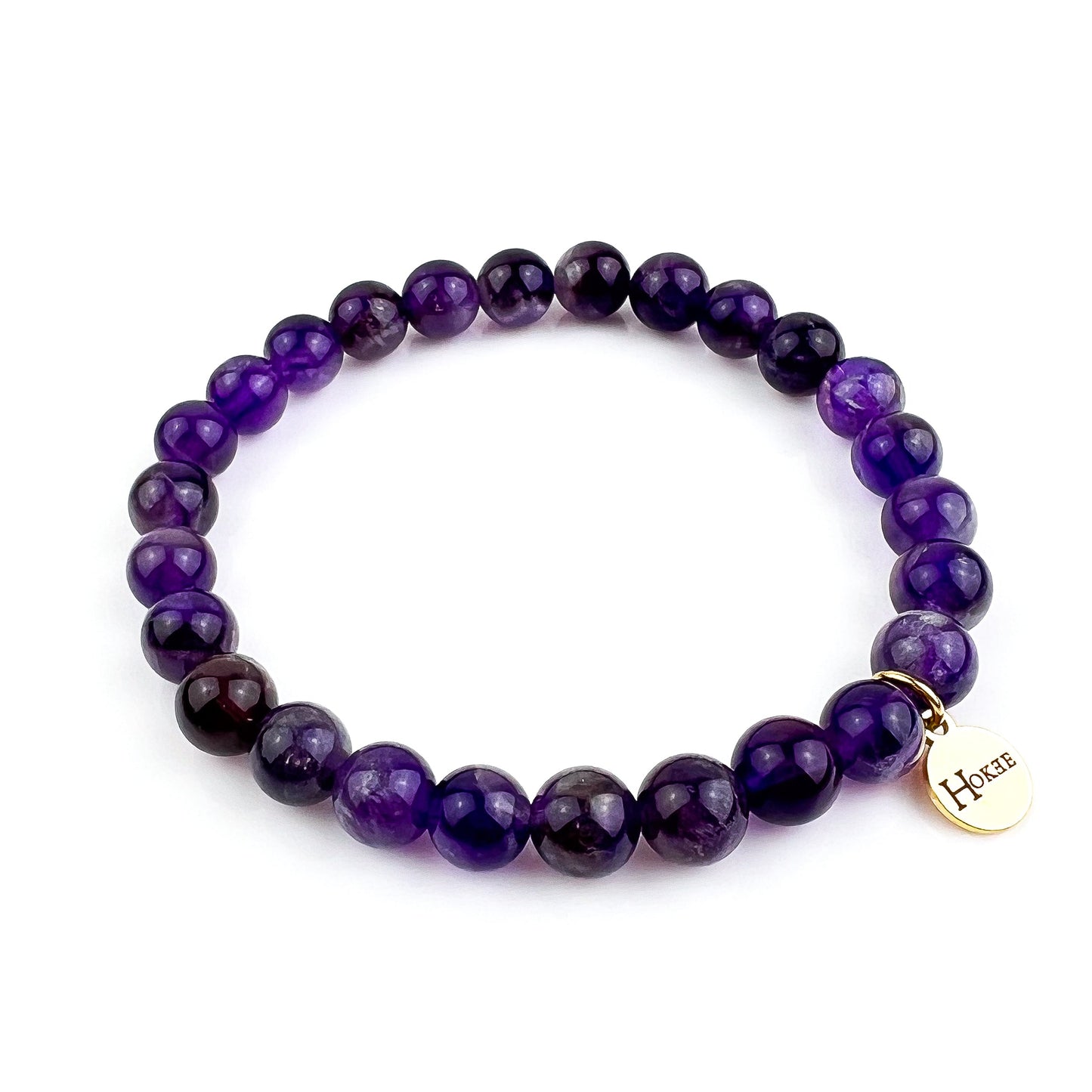 Bracelet BASIC Améthyste Gold Hokee Minéraux