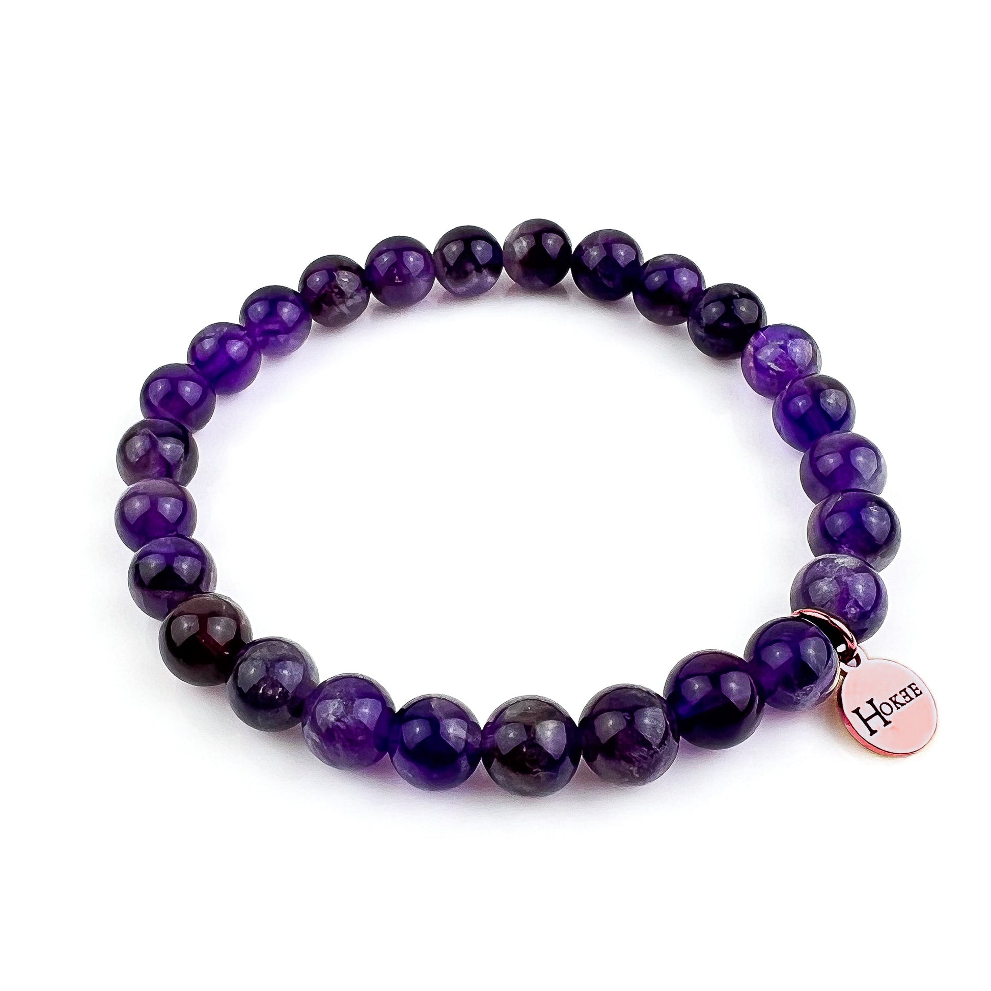 Bracelet BASIC Améthyste Rose Gold Hokee Minéraux