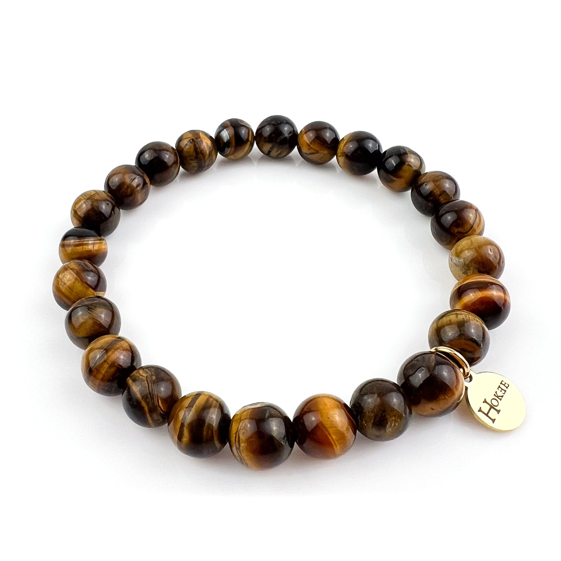 Bracelet BASIC Œil de Tigre Gold Hokee Minéraux