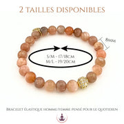 Bracelet CANOPÉE Pierre de Soleil en tailles S/M et M/L