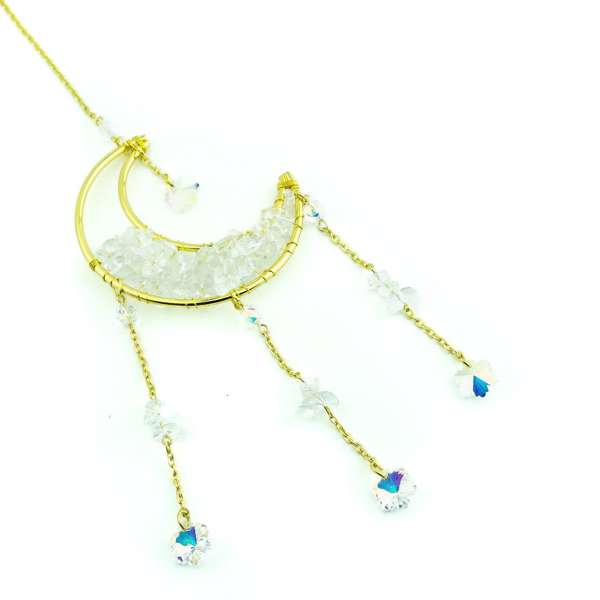 Attrape-Soleil LA LUNE en Cristal de Roche Hokee Minéraux