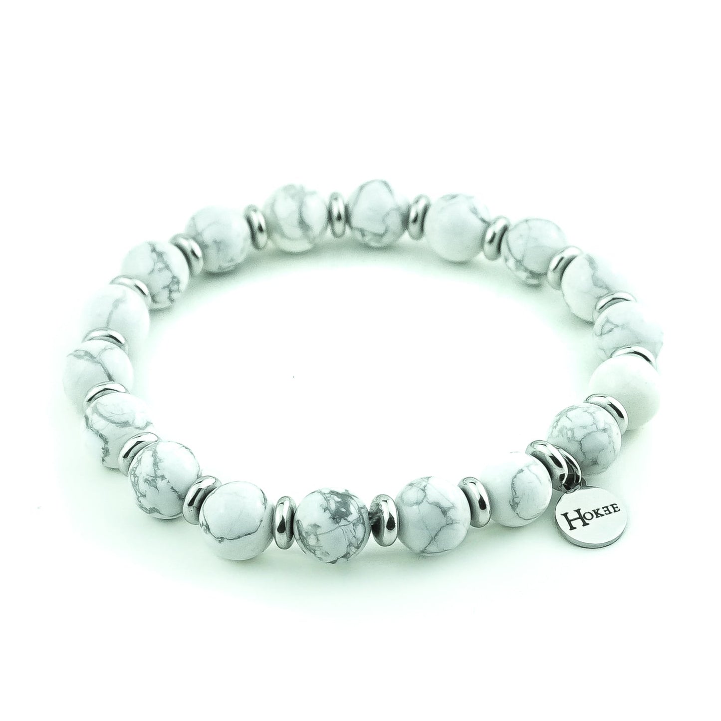 Bracelet LÉONDINE Howlite Silver Hokee Minéraux