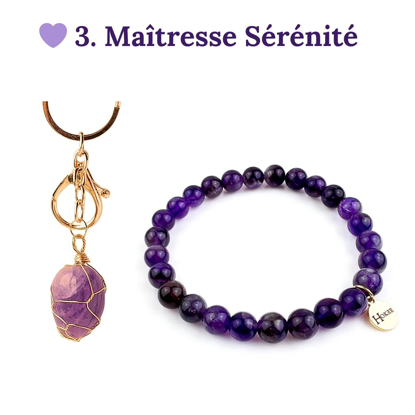 Set Maîtresse Sérénité – Améthyste Hokee Minéraux