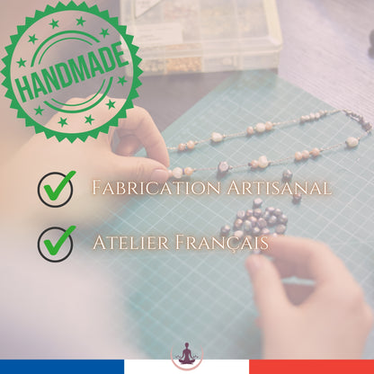 Fabrication artisanale bracelet pierre de soleil atelier français fait main