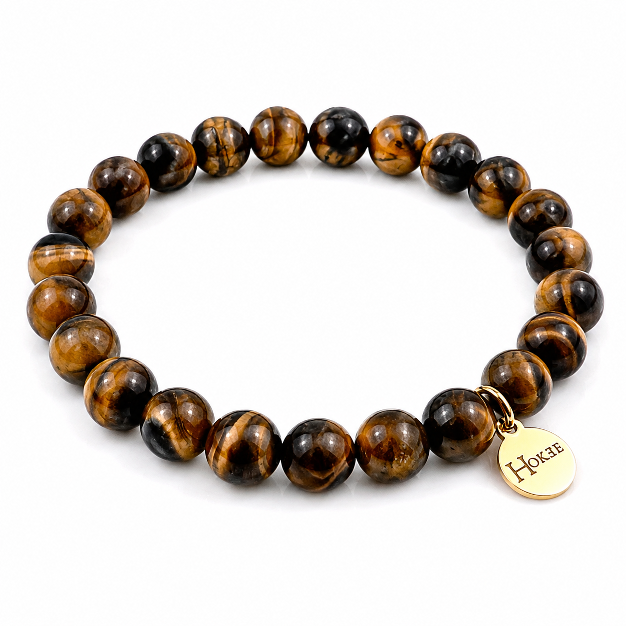 Bracelet Œil de Tigre naturel 8 mm HOKEE – vue produit