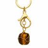 Porte-clés Œil de Tigre Naturel Gold