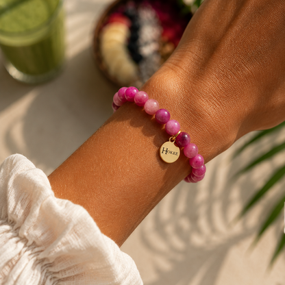 Bracelet Tourmaline Rose 8 mm – Douceur & Symbolique