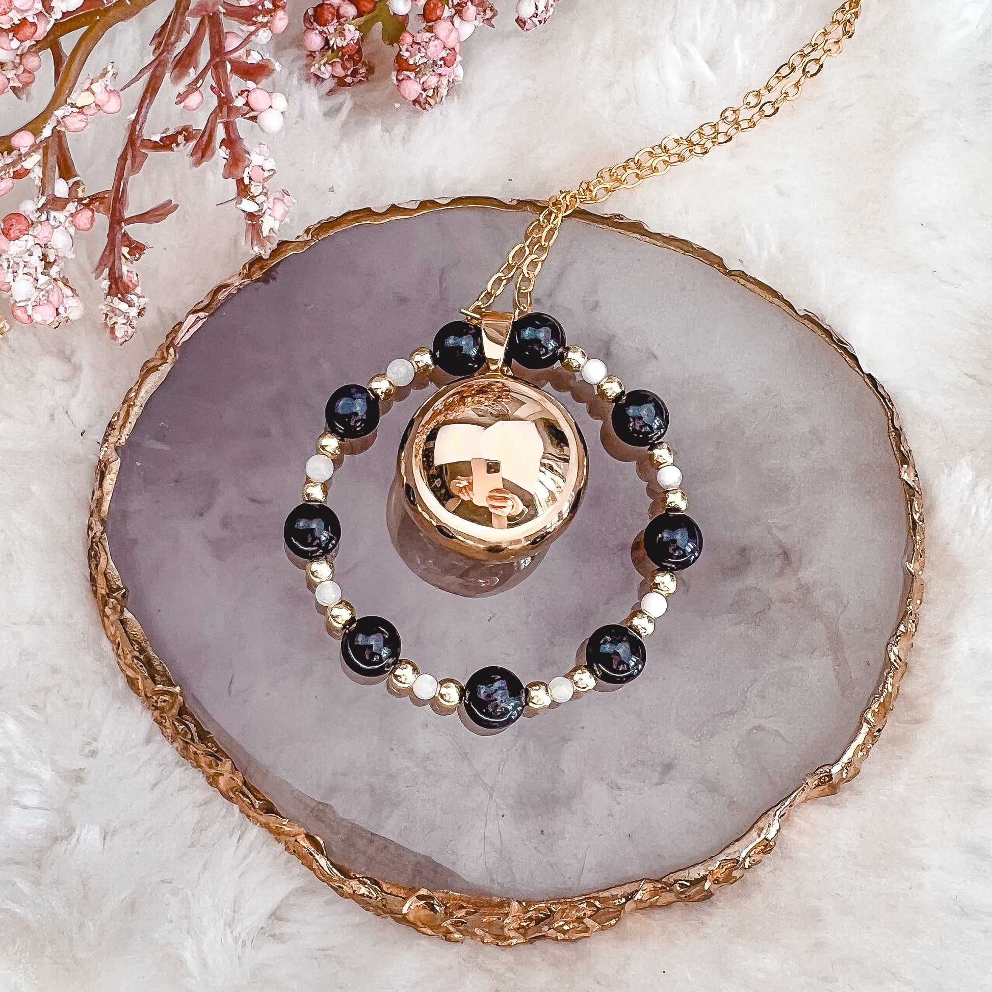 Anneau pour Bola Énergies Négatives – Obsidienne Hokee Minéraux