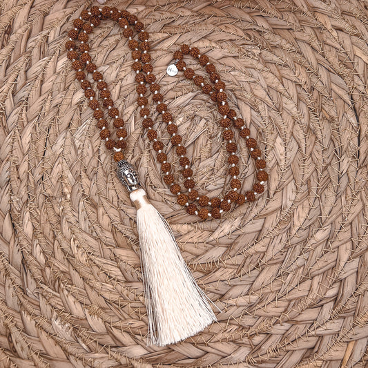 Mala Bouddha Bodhi beige