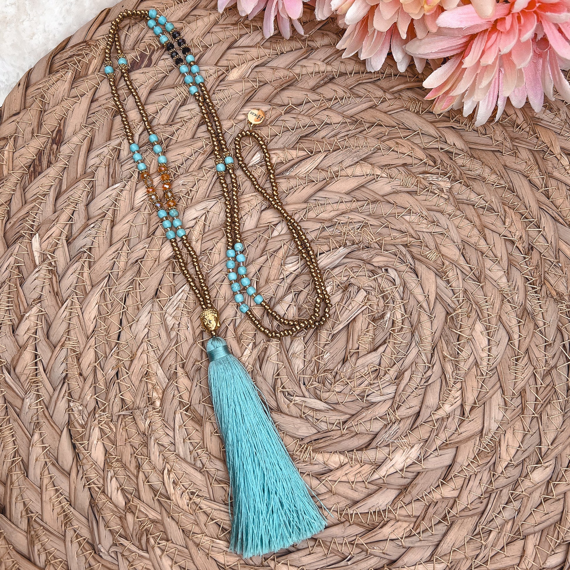 Mala Bouddha – Turquoise Hokee Minéraux