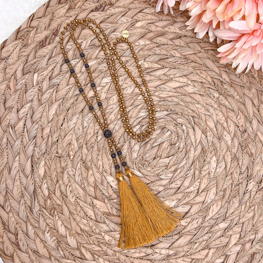 Mala diffuseur pierre de lave gold