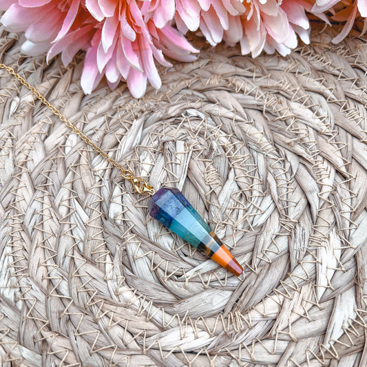 Pendule 7 Chakras Hokee Minéraux