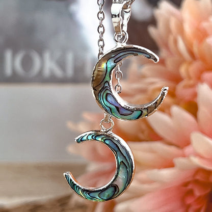 Collier LOUNA Abalone Argent Hokee Minéraux