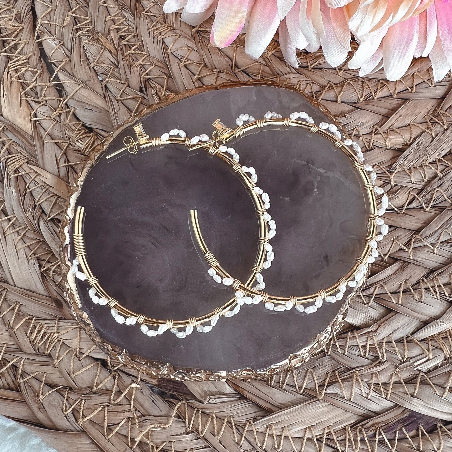 Créoles NATIVE Nacre Gold Hokee Minéraux