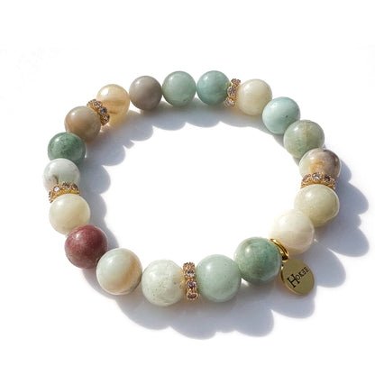 Bracelet ROMY Amazonite Gold Hokee Minéraux