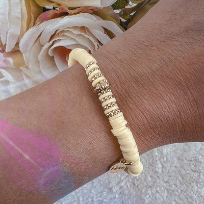 Bracelet ADELINE Beige Hokee Minéraux