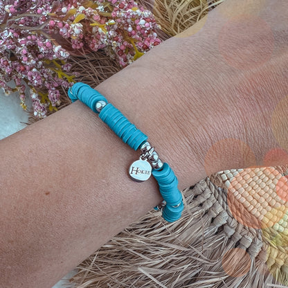 Bracelet Heishi AURA – Canard Rhodium Hokee Minéraux