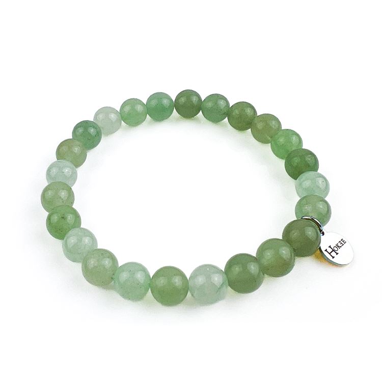 Bracelet BASIC Aventurine verte Silver